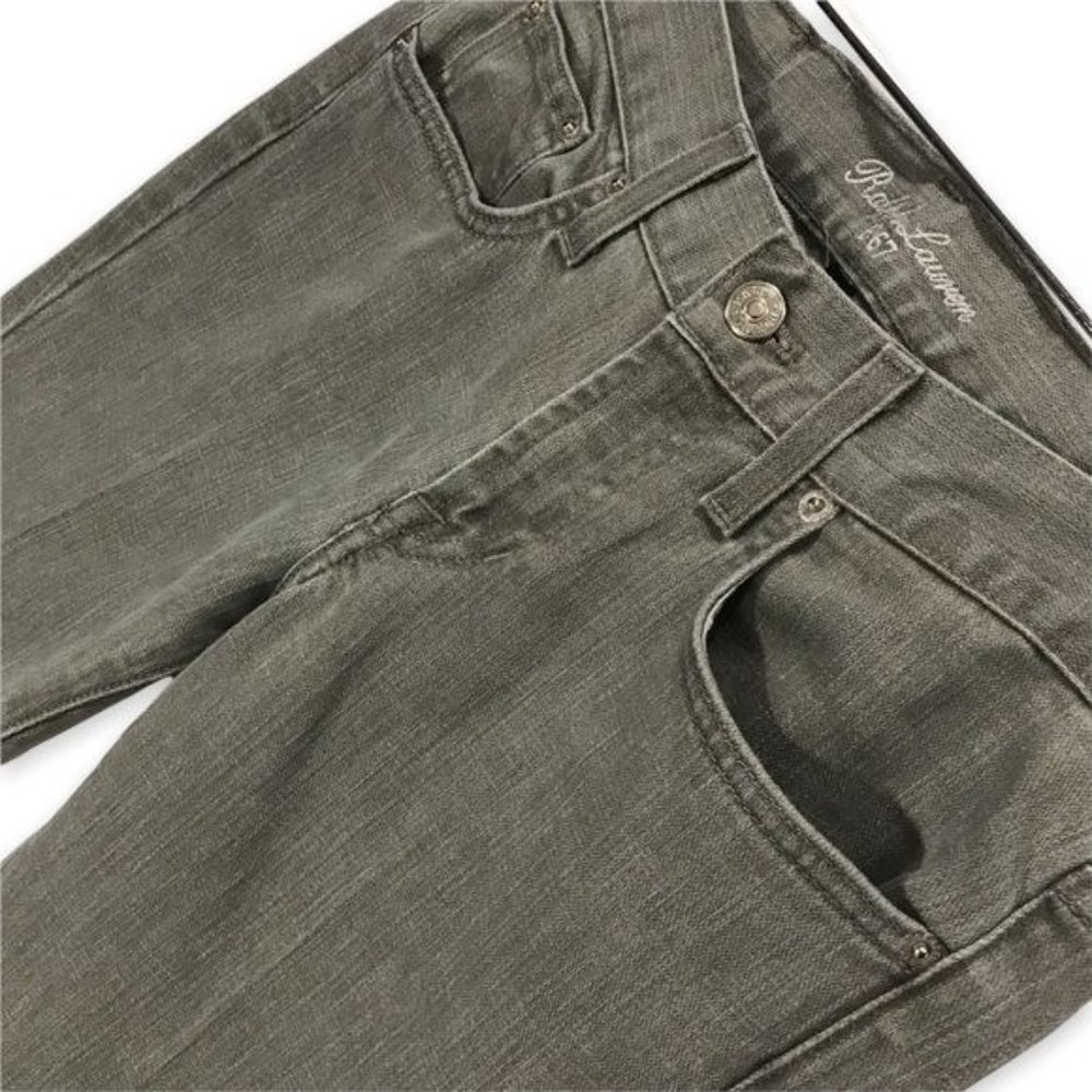 Ralph Lauren 867 Grey Straight Leg Jeans Size 28 Tall Girl - Picture 5 of 8